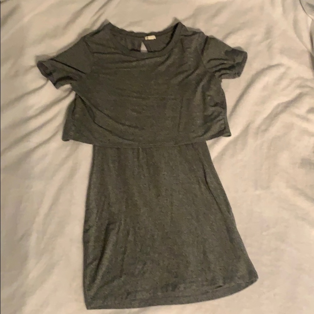 Dark grey heathered dress